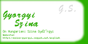 gyorgyi szina business card